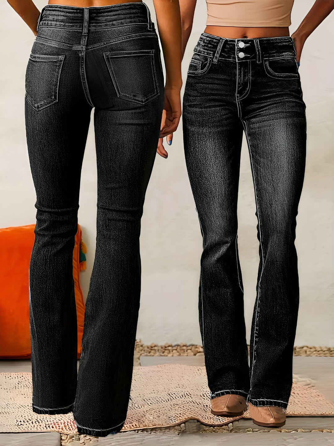 Alana™ | High Waist Flared Jeans med høy midje