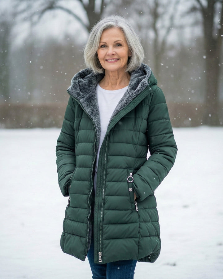 Oksiana - Fleece Fôret Puff Jakke