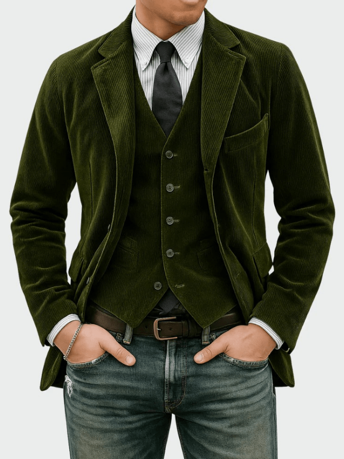 Steffen™ | 2-delt sett: blazer og gilet