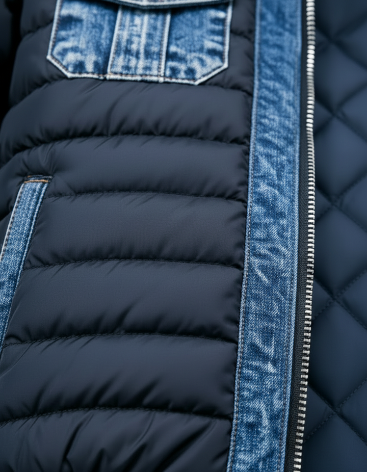 Varel | Hybridjakke i quiltet denim