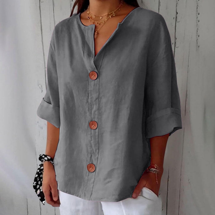 Noora™ | Avslappet linnebluse for tidløs eleganse