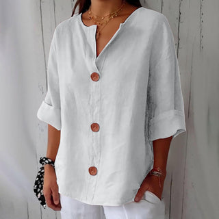Noora™ | Avslappet linnebluse for tidløs eleganse