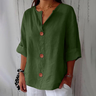 Noora™ | Avslappet linnebluse for tidløs eleganse