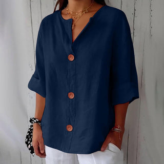 Noora™ | Avslappet linnebluse for tidløs eleganse