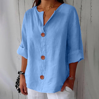 Noora™ | Avslappet linnebluse for tidløs eleganse