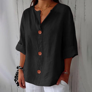 Noora™ | Avslappet linnebluse for tidløs eleganse