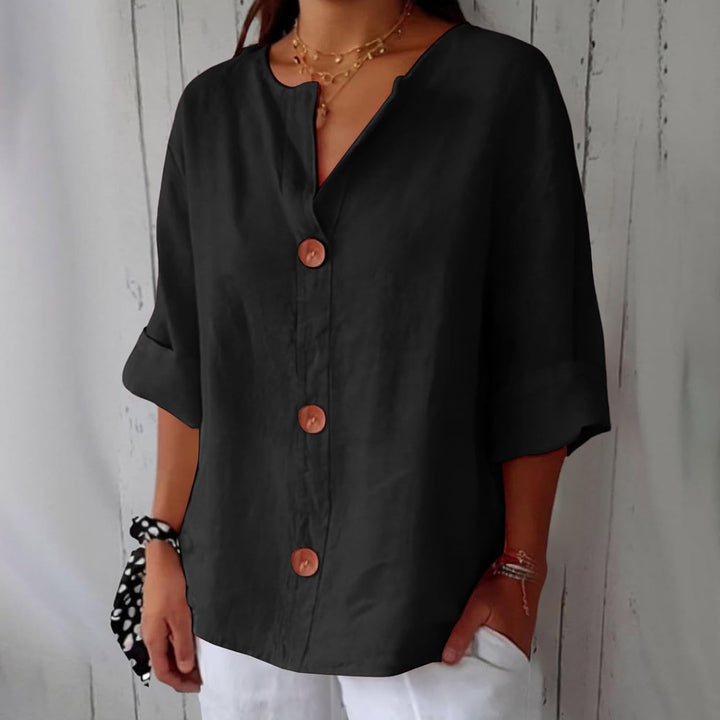 Noora™ | Avslappet linnebluse for tidløs eleganse