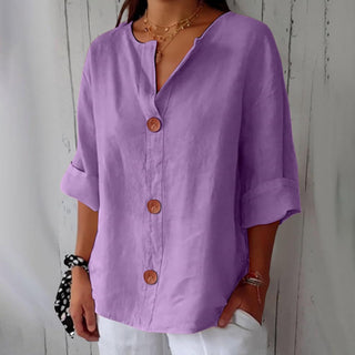 Noora™ | Avslappet linnebluse for tidløs eleganse