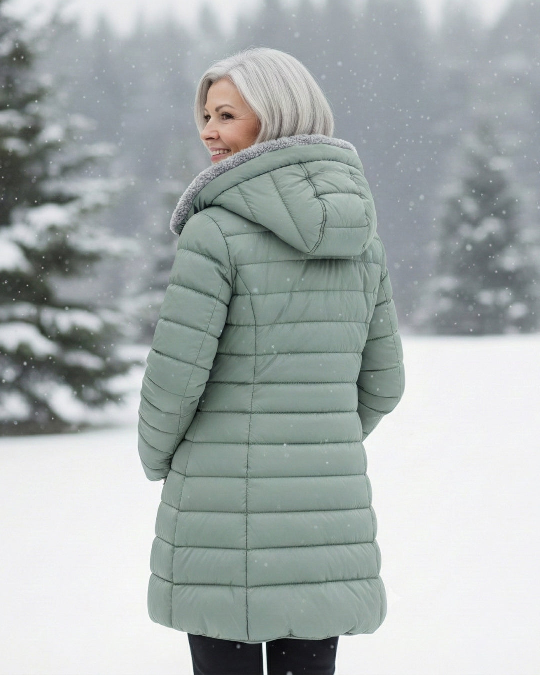 Oksiana - Fleece Fôret Puff Jakke