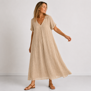Olivia™ | Lette Maxi Kjole med V-Hals