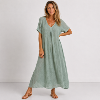 Olivia™ | Lette Maxi Kjole med V-Hals