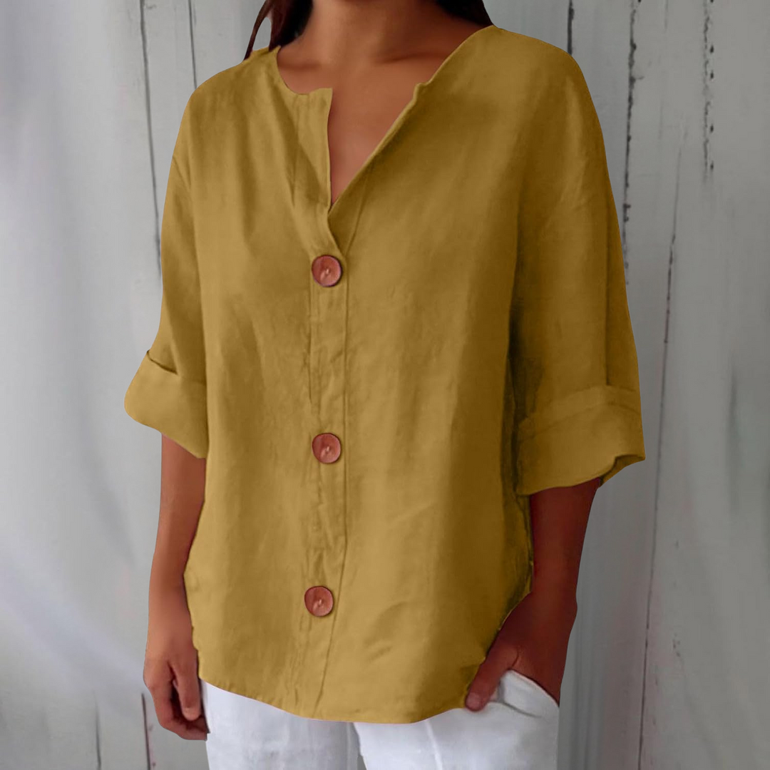 Noora™ | Avslappet linnebluse for tidløs eleganse