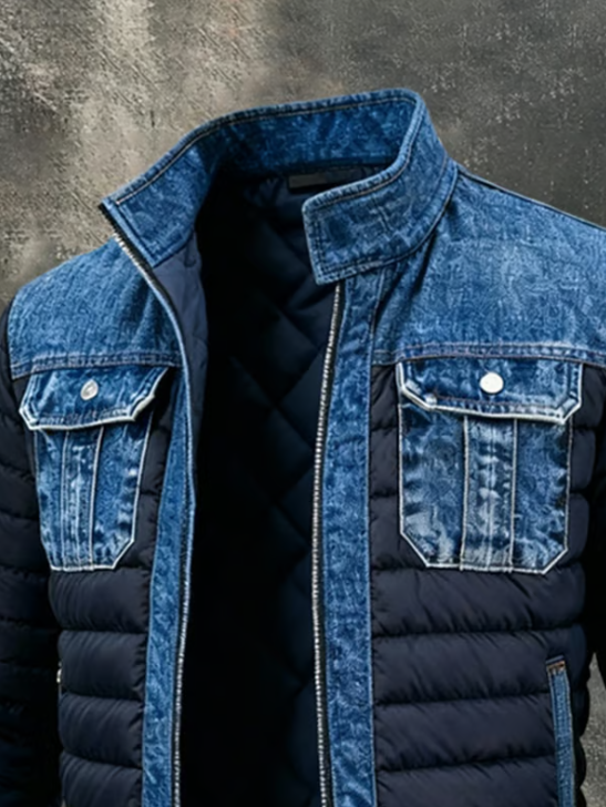 Varel | Hybridjakke i quiltet denim