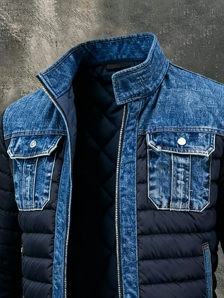 Varel | Hybridjakke i quiltet denim