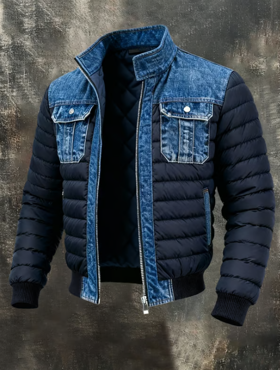 Varel | Hybridjakke i quiltet denim