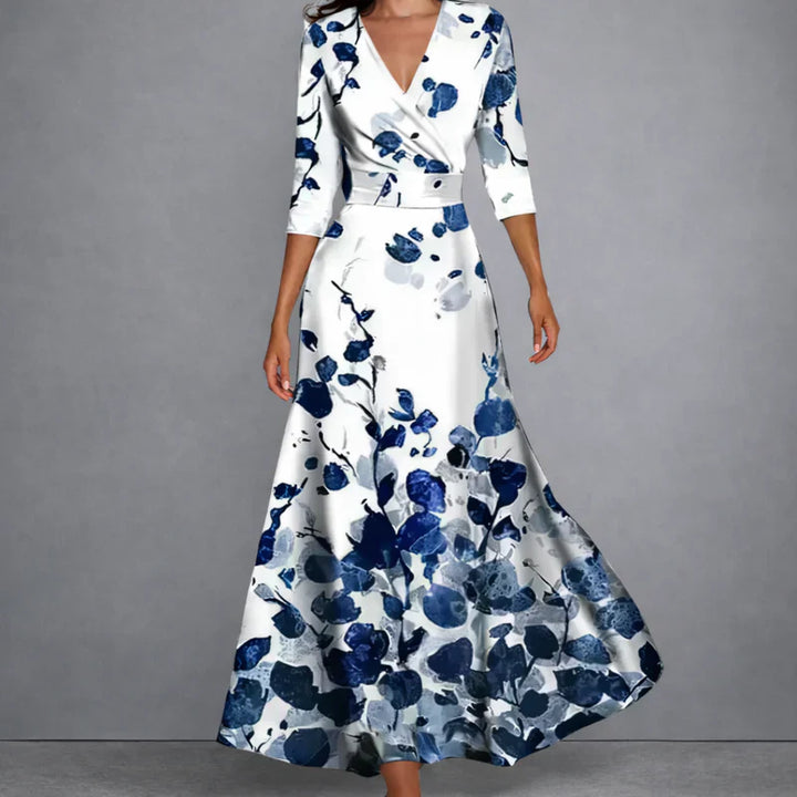 CALLA | Skulpturerende Floral Maxi Kjole for elegant selvsikkerhet