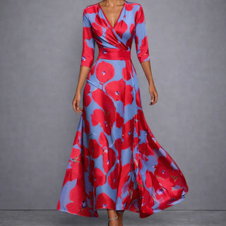 CALLA | Skulpturerende Floral Maxi Kjole for elegant selvsikkerhet