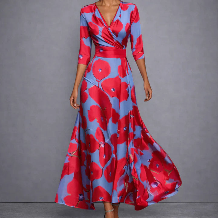 CALLA | Skulpturerende Floral Maxi Kjole for elegant selvsikkerhet