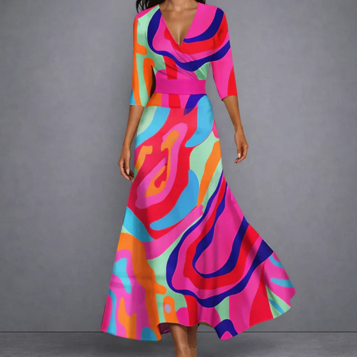 CALLA | Skulpturerende Floral Maxi Kjole for elegant selvsikkerhet