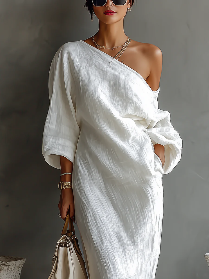Elise™ | Asymmetrisk og elegant maxikjole