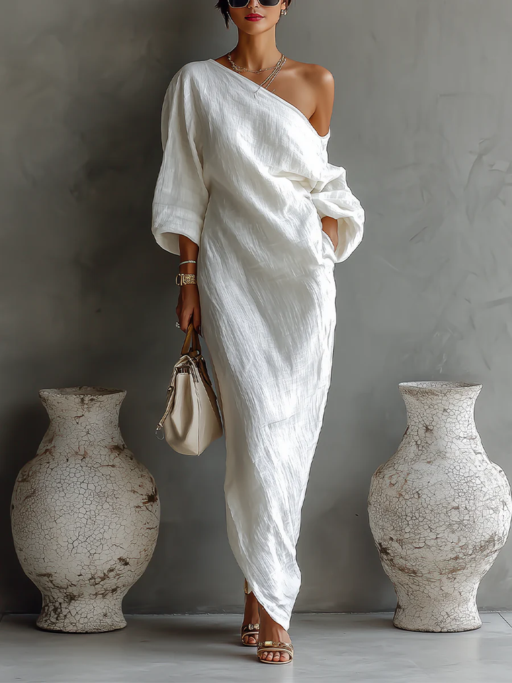 Elise™ | Asymmetrisk og elegant maxikjole